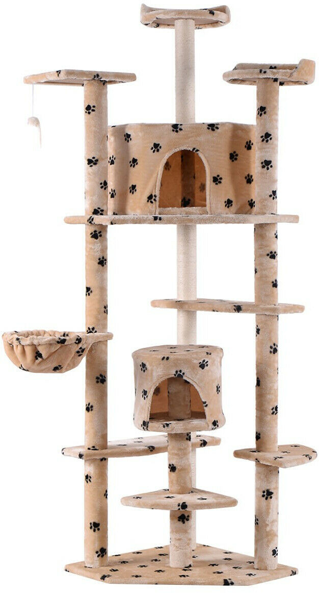 Cat Tree (80 Inch) Condo Scratching Posts Ladder Tower Kitten House Furniture Pw