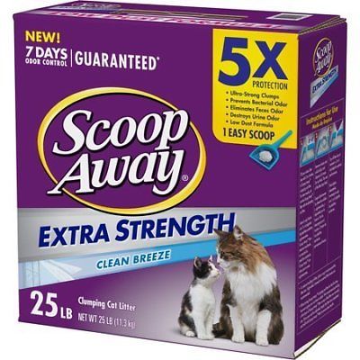 Scoop Away Extra Strength Scented Cat Litter 25 Pounds Fresh Clean Scent