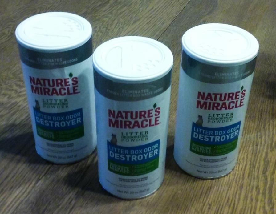 Nature's Miracle Just for Cats Litter Box Odor Destroyer – 3 x 20 oz Cans