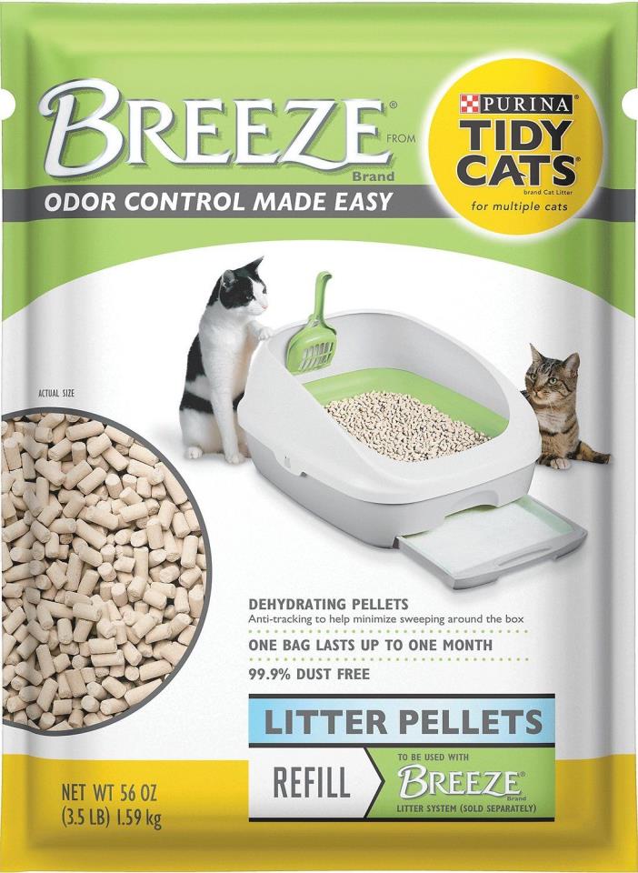 Tidy Cats Breeze Cat Litter Pellets -3.5-lb bag, case of 6
