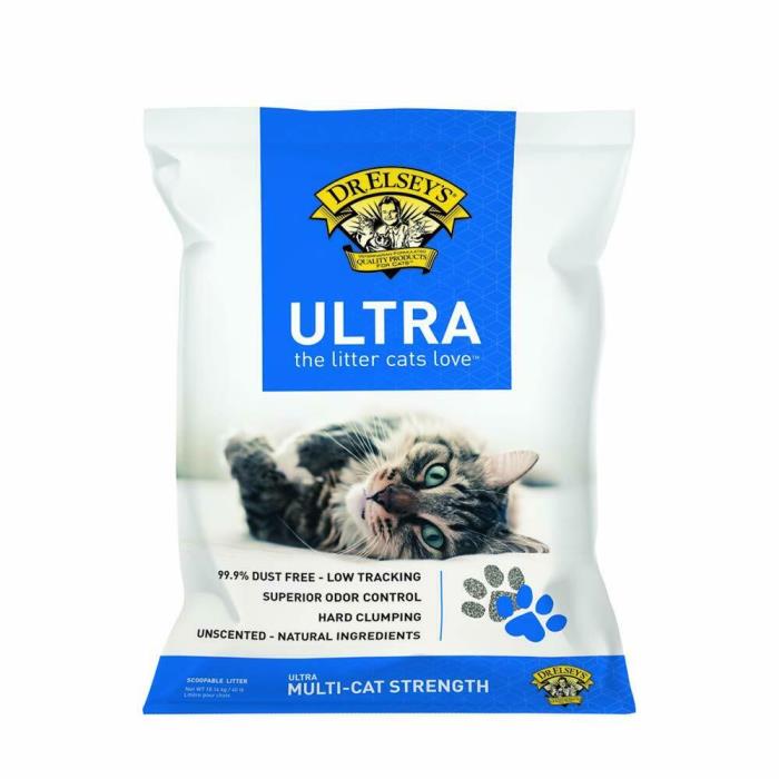 Dr. Elsey's Ultra Premium Clumping Cat Litter, 40 pound New - Free shipping