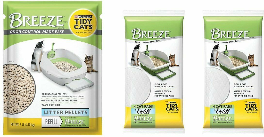 Tidy Cats Breeze Cat Pads and Litter Pellets Bundle Pack By Tidy Cats