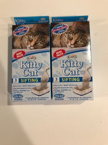 Alfapet Kitty Cat 3 Count Sifting Cat Pan Liners 2 Packages
