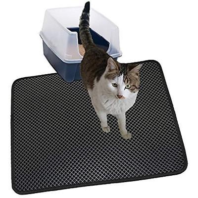 Litter Mats Cat Mat, Double Layer Box, Durble EVA Trapping Pad, Nonslip Base Mat