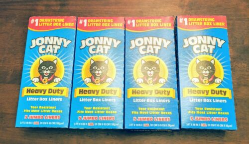 Jonny Cat Litter Box Liners Heavy Duty Jumbo 5 Per Box 20 Liners Total 4 Count