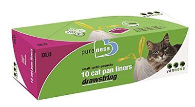Van Ness Small Drawstring Liners 10 Count Litter Boxes Cat Supplies Pet