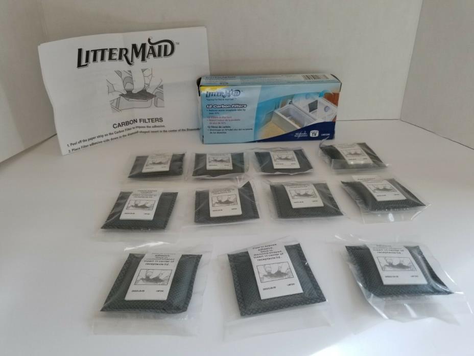 Litter Maid 11 Replacement Odor Absorbing Litter Box Carbon Filters LMF200