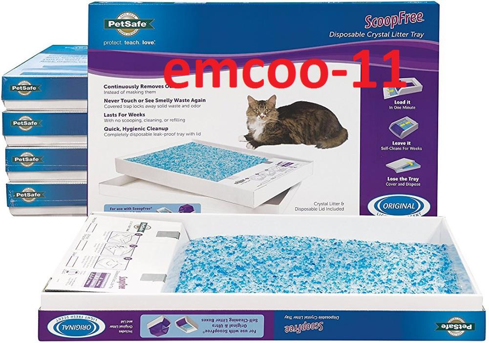 ScoopFree Premium Blue Crystal Cat Litter Tray Refills, 6 count - Brand New