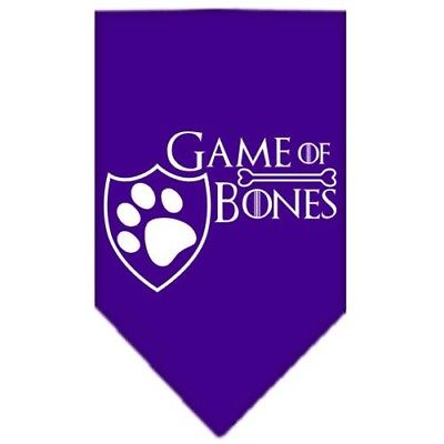 Game of Bones Screen Print Bandana Purple Small. Mirage Pet Products
