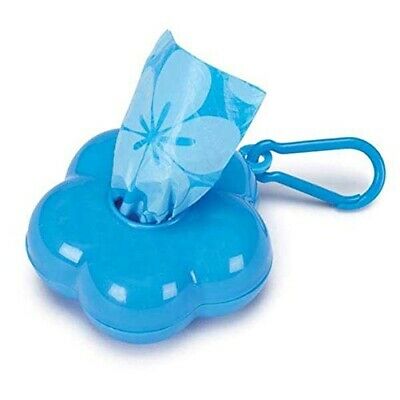 Clean Go Pet Flower Waste Bag Holder for Dogs and Cats, Blue. Free Delivery