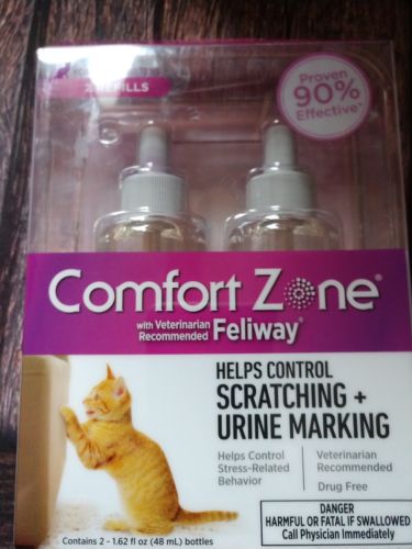 Comfort Zone Feliway Cat Kitten Calming Refill 2 Bottles