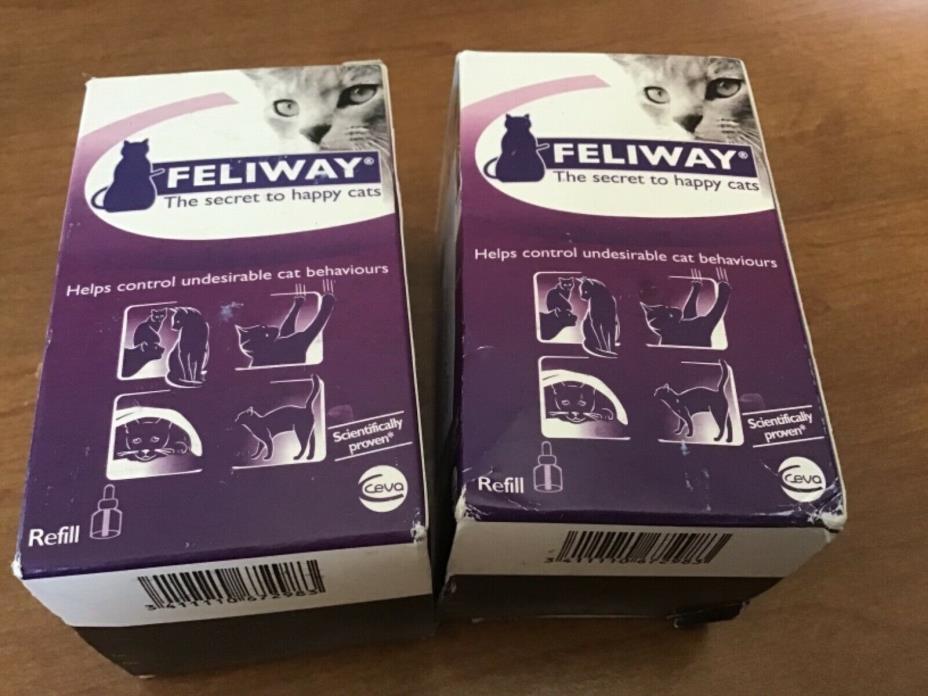 Ceva Feliway Plug-In Diffuser Refill for Cats 48ml • PACK OF 2!  EXPIRED!!!