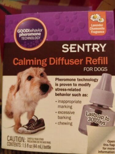 Sentry Calming Diffuser Refill for Dogs Lavender Chamomile 1.5 fl oz 30 Days New