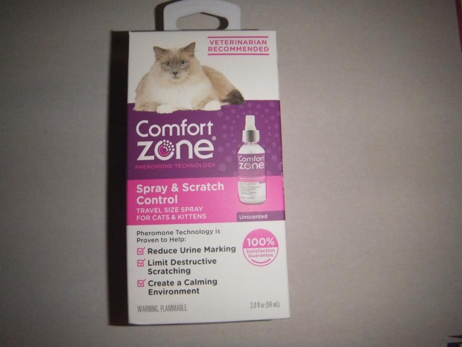 Comfort Zone Spray & Scratch Control Pheromone Spray for Cats & Kittens, 2.0 oz