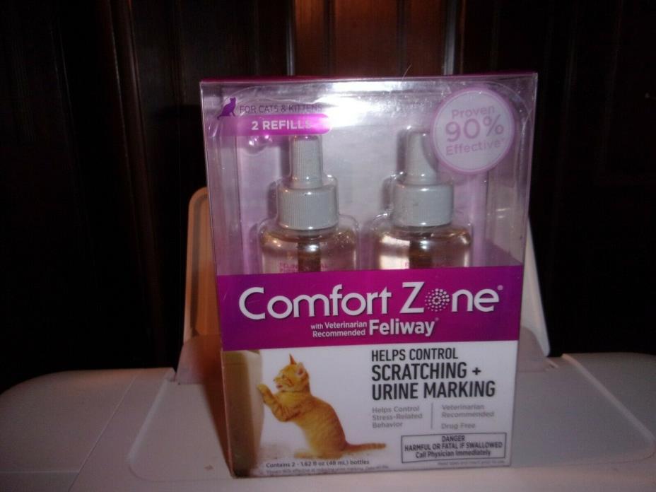 Comfort Zone Feliway Double Refill 2 Pack- Helps Control Scatching/Urine Marking