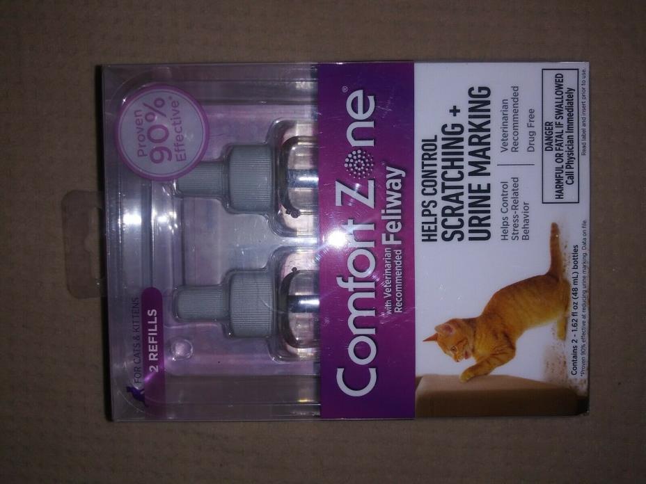 Comfort Zone with Feliway Diffuser Refills For Cat Calming, 2 Pack