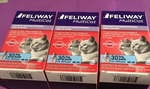 CEVA Feliway MultiCat 30 Day Refill Diffuser 48ml Pheromone 3 Pack