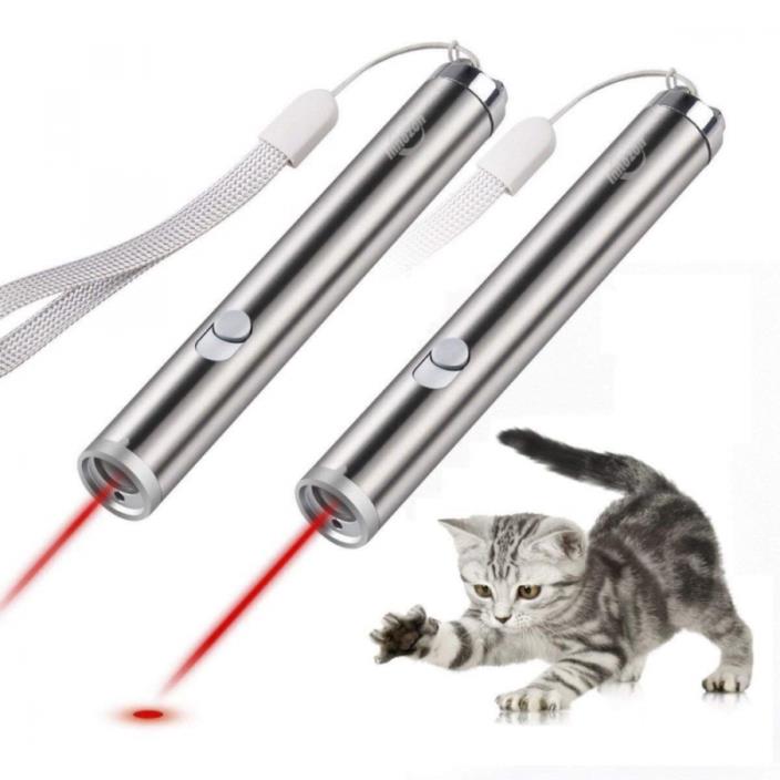 Innozon Pack of 2 Laser Pointer Chaser Toys for Cats, Powerd by 1 AA Battery, In