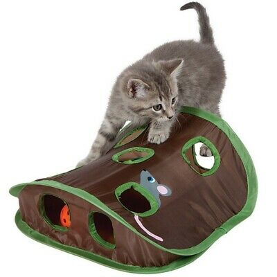 Pet Cat Puzzle 9 Hole Mouse Hole Funny Toy Kitten Interactive Training Toy Gifts