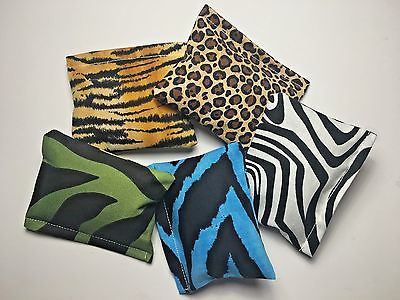 Crinkle Pillows with Catnip LOT OF 5 ANIMAL PRINT Cat Kitten Toy Crunch Kicker