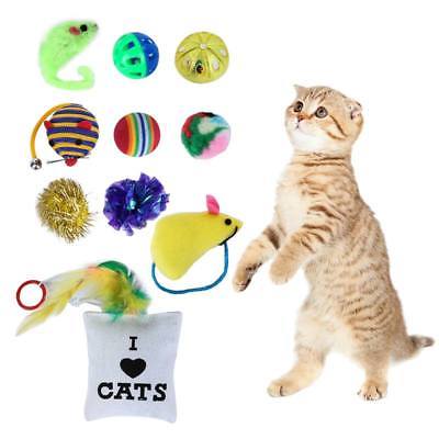 10/14Pcs Toys For Pets Cat Lot Bulk Mice Balls Catnip Kitty Kitten Playing US