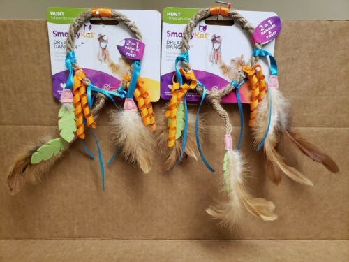 SmartyKat Dream Dangler Jute and Feather Cat Toy Lot of 2 NEW