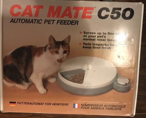 NEW Cat Mate c50 AUTOMATIC PET FEEDER Up to 5 Meals!