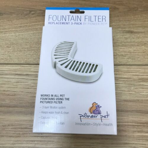 Pioneer Pet Replacement Filters for Ceramic and Stainless Steel Fountains 3-Pack