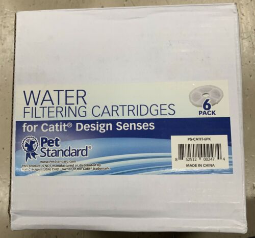 Water Filtering Cartridges for Catit Design Senses (6 PACK)