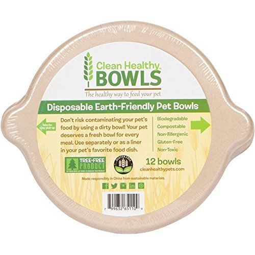 Clean Healthy Bowls Disposable Earth-Friendly Pet Bowls, lot of 132 bowls