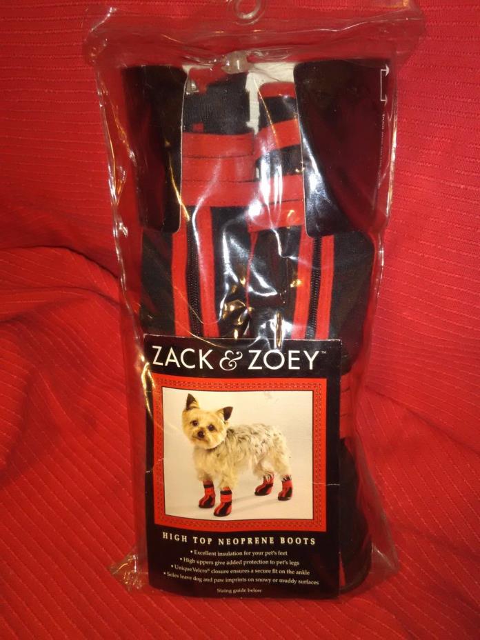 Zack & Zoey HIGH TOP NEOPRENE DOG BOOTS (Large Black)