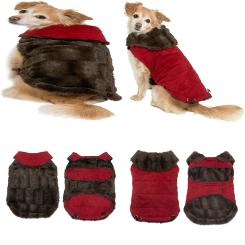 Sherpa & Quilted Winter Vest For SMALL To MEDIUM Size Dogs Only Coat Sweater Hoo