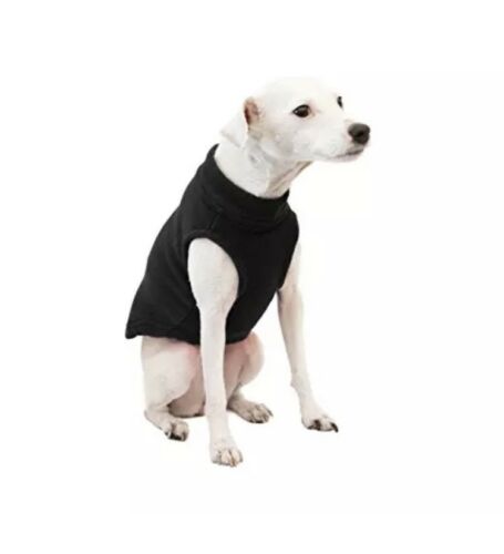 Gooby Pullover Dog Fleece Vest for Small Dogs Black Large
