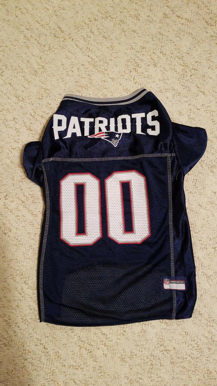 New England Patriots Dog Jersey NFL Pet Apparel Football Costume Size Large L