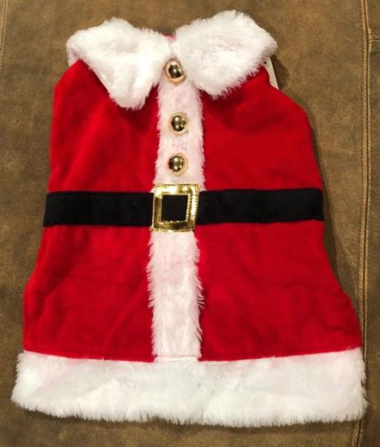 Dog Santa Outfit Size L New