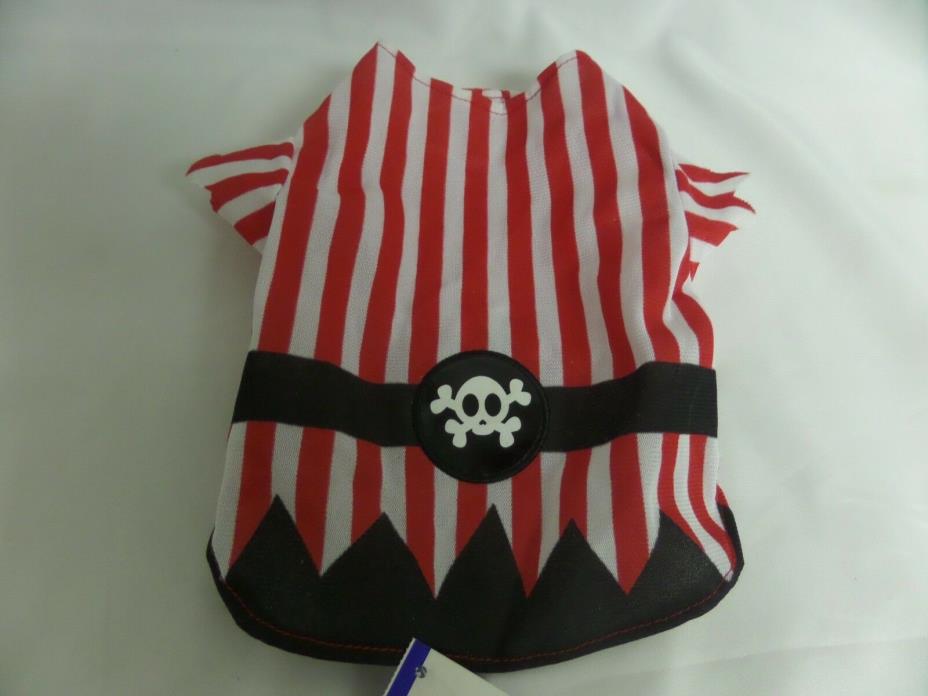 XS DOG PIRATE COSTUME  RED WHITE