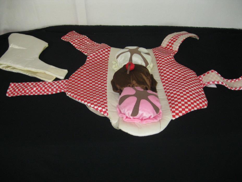 NWOT Ice Cream Banana Split Dog  Pet Costume Halloween Size L