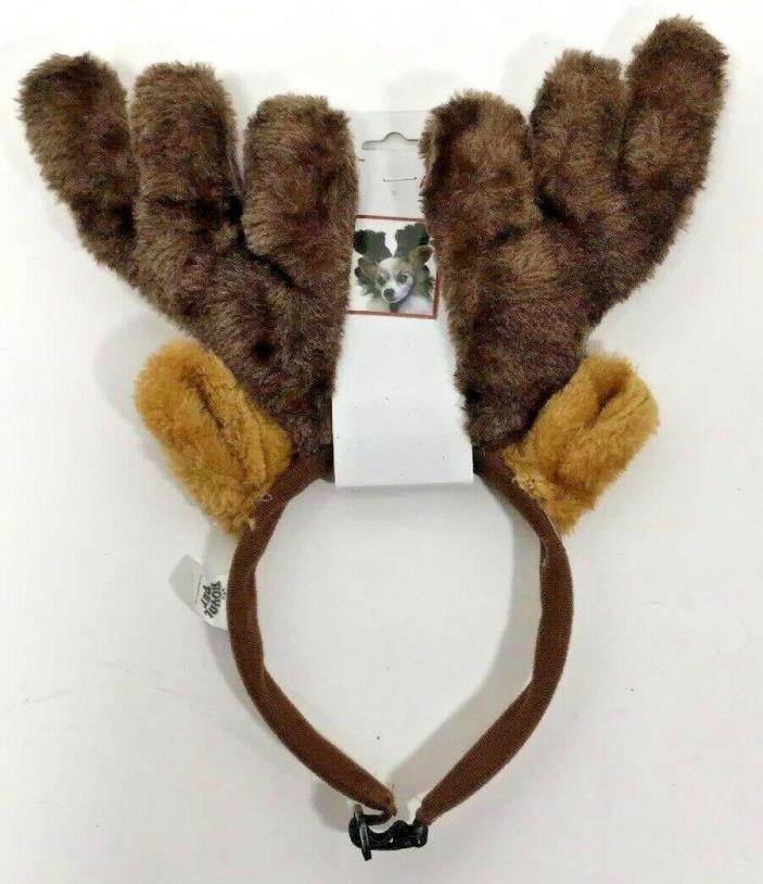 Pet Dog Christmas Holiday Antlers Headband Adjustable Strap