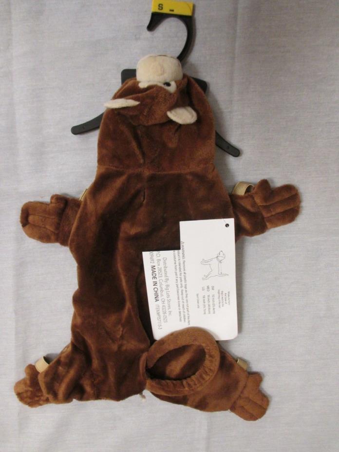 NWT Halloween Dog Puppy Costume Monkey Chimp Plush S Small 10 inches