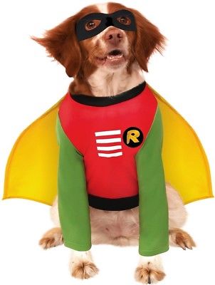 Superhero Robin Pet Costume - 4 Sizes Dog Cat Animal fnt