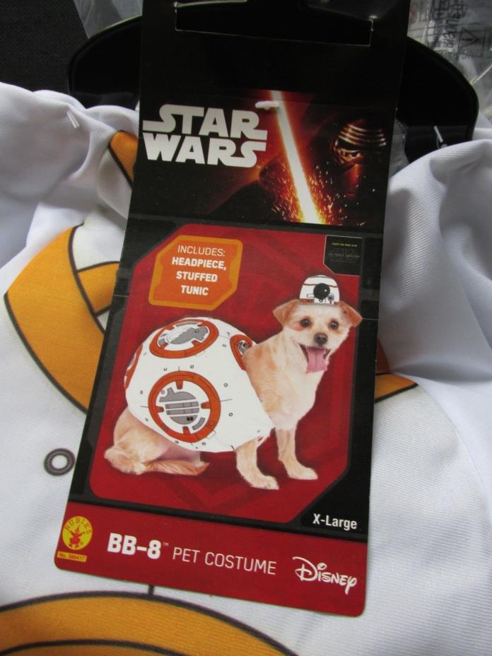 Star Wars Dog Costume BB-8 Medium or XL Headpiece and Stuffed Tunic Halloween