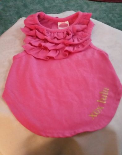 Dog Accessories = Dress Size Small Pink With Pink Ruffles PreOwned