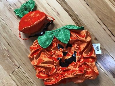 NWT Dog  PUMPKIN Costume Sz MD Fits Neck to Base of Tail 13-15 Inches HALLOWEEN