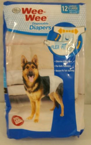 Wee Wee Disposable Dog Diapers Size L/XL 12 Count