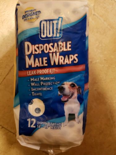 Medium Size Waist Disposable Dog Diapers for Male Wraps Belly Bands Pet 14-19