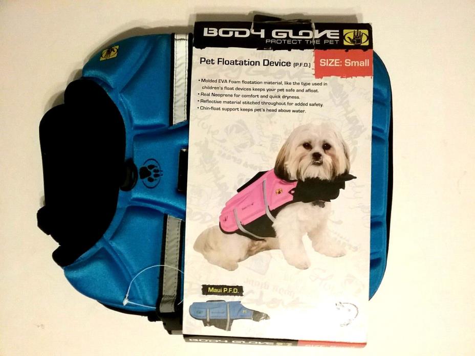 Body Glove Pet Dog Neoprene Life Vest Blue Flotation Device Sz S Small  PFD NWT