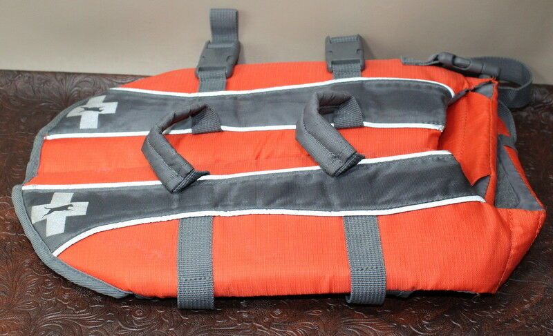 Dog Life Jacket Pre-Owned no name Orange/Gray Small - Med size C6D/AC227