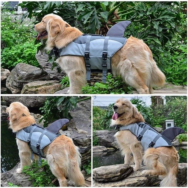 Dog Life Jackets Life Saver Safety Swimming Vest Adjustable Durable Lightweight.