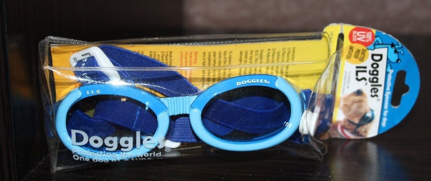 NEW DOGGLES ILS~ SIZE  SMALL ~SHINY BLUE FRAME~ BLUE LENS~ FREE SHIPPING