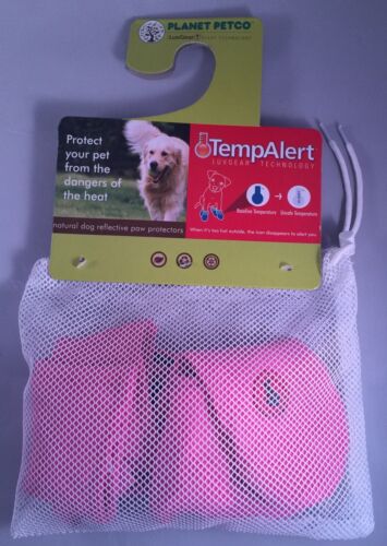 Planet Petco TempAlert Paw Booties/Boots/Shoes - M/L - Pink